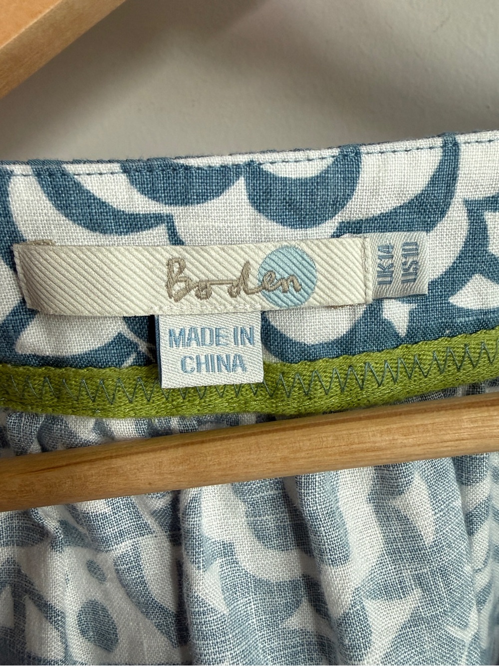Boden Blue Floral Linen Shift Dress Scoop Neck Pockets Cottagecore Summer 10 - Picture 6 of 7